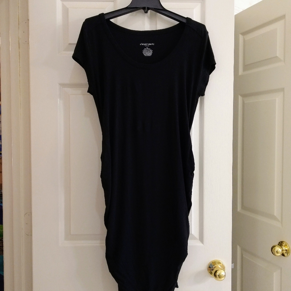 Liz Lange Maternity Dress Stretchy Side Ruching XL